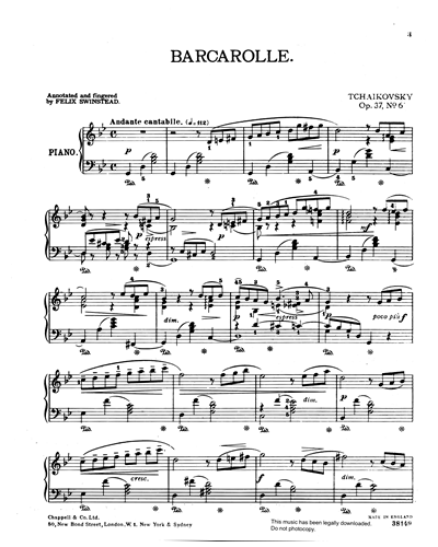Barcarolle (Op. 37 No.6)