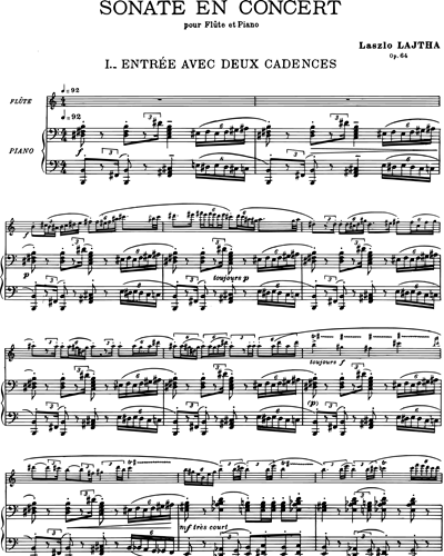 Sonate en Concert pour Flûte et Piano, Op. 64