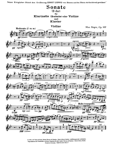 Sonata B flat Major op. 107
