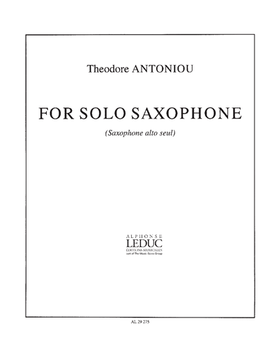 For Solo Saxophone