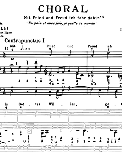 Choral - Mit Fried und Freud ich fahr dahin