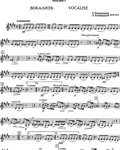 Vocalise, op. 34 No. 14