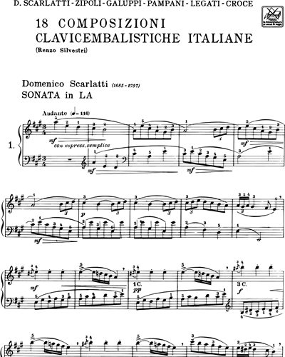 18 Composizioni clavicembalistiche italiane 