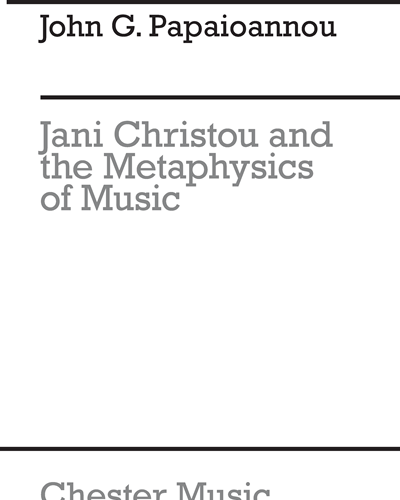 Jani Christoy and the Metaphysics of Music