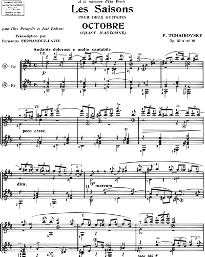 Les saisons Op. 37a Vol. 2 (n. 10, 11, 12)