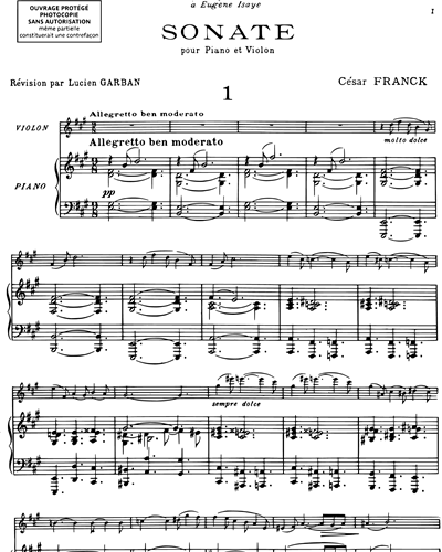 Sonate pour violon & piano