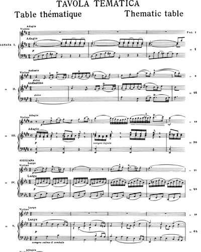 6 Sonate per violino e pianoforte