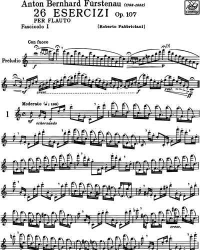 26 esercizi per flauto Op. 107 - I Fascicolo