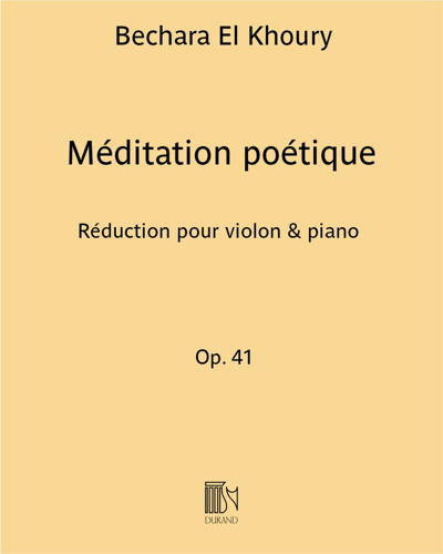 Méditation poétique, op. 41