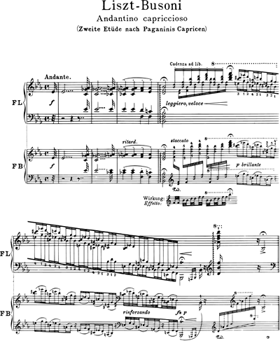 Etude No. 2 'Andantino Capriccioso' (from '6 Etudes after Paganini')