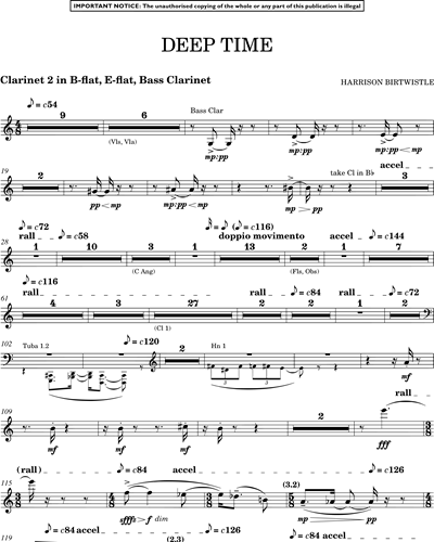 Clarinet 2 in Bb/Clarinet in Eb/Bass Clarinet