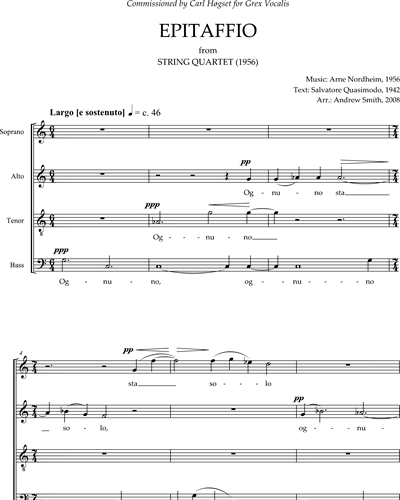 Epitaffio (from "String Quartet")