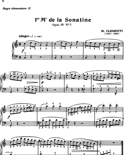 Sonatine, op. 36 No. 1 (1st Movement)
