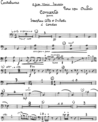 Pierre Max Dubois Alto Saxophone Concerto Sheet Music Nkoda