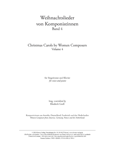 Christmas Carols by Women Composers, Vol. 4
