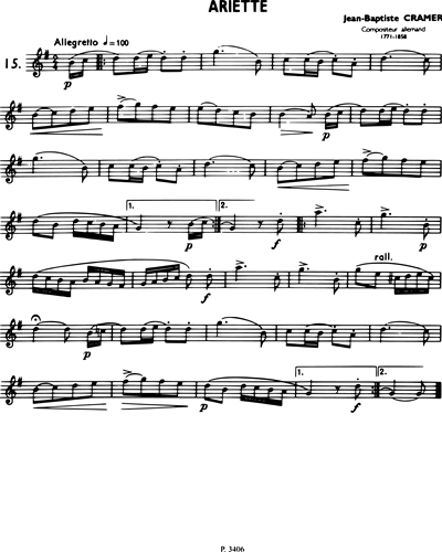 La Clarinette Classique, Vol. B: Ariette