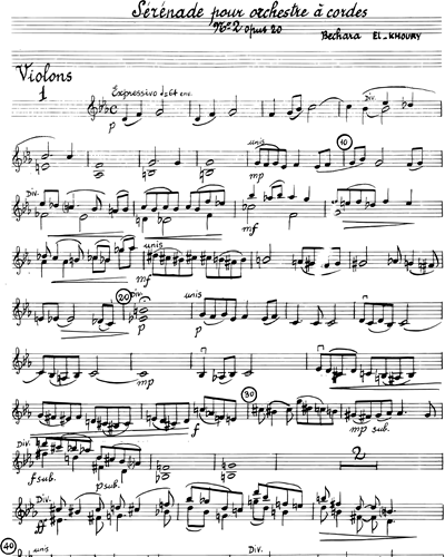 Sérénade n. 2 Op. 20