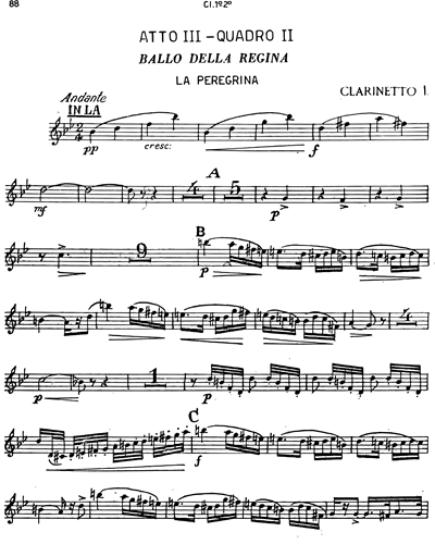 Clarinet in A 1/Clarinet in C 1