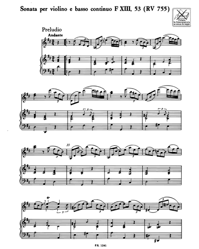 Sonata in Re maggiore RV 755 F. XIII n. 53