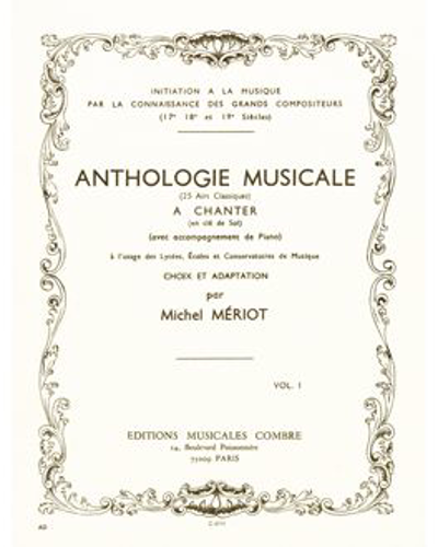 Anthologie Musicale, Volume 1