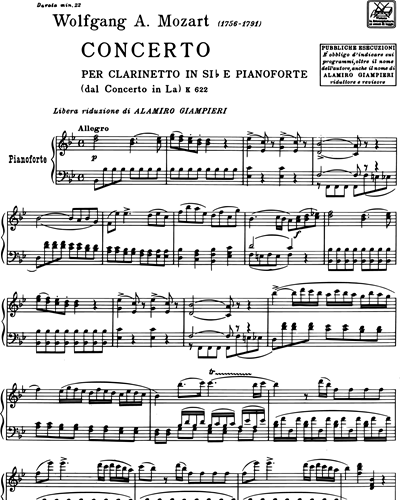 Concerto in La K. 622