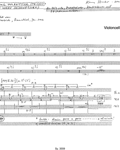 [Solo] Cello & Baritone & Countertenor