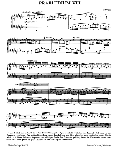 Klavierwerke, Band II: Das Wohltemperierte Klavier – Zweiter Teil | Heft 2: BWV 877–882