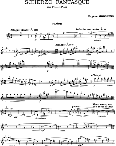 Scherzo Fantastique pour Flûte et Piano