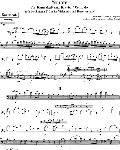 Sonate nach der Sinfonia F-dur