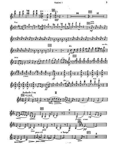 Intervenir lb Imperio Inca Piano Concerto No.2. Second Movement Violin 1 Sheet Music by Dmitri  Shostakovich | nkoda