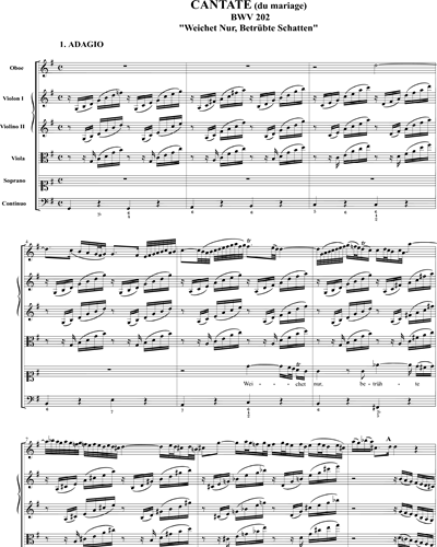 Cantate du Mariage, BWV 202