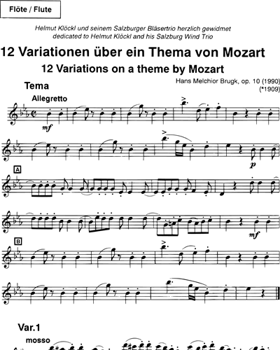 12 Variations on an Theme by Mozart