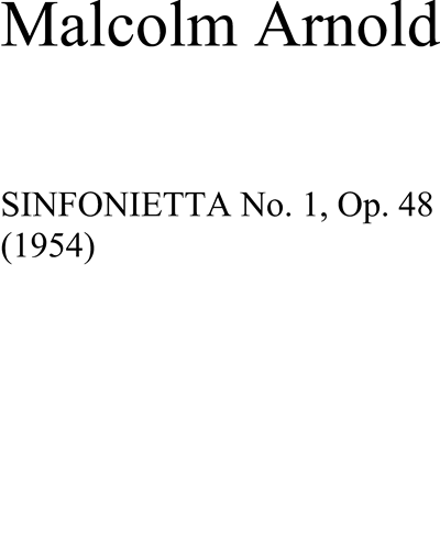 Sinfonietta No. 1