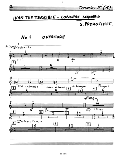 Concert Suite (from "Ivan the Terrible, op. 116")