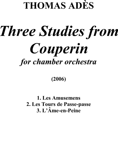 Three Studies from Couperin