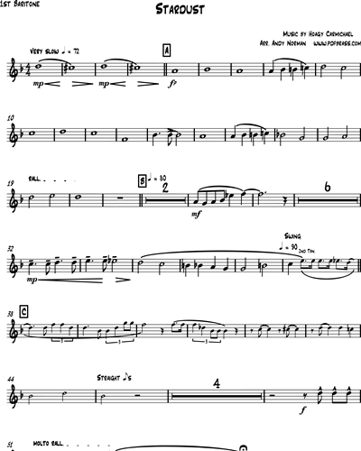 Stardust (Instrumental Version) - for Brass Band