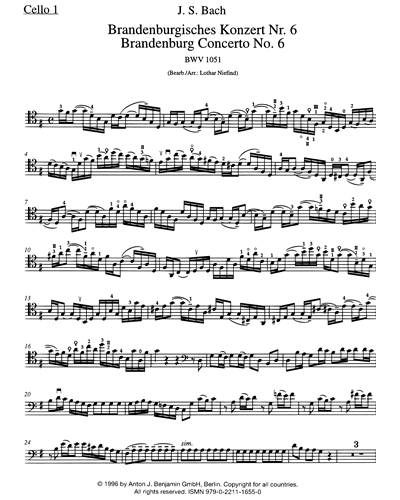 Brandenburg Concerto No. 6, BWV 1015