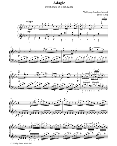Adagio (from 'Sonata in Eb major, K. 282')