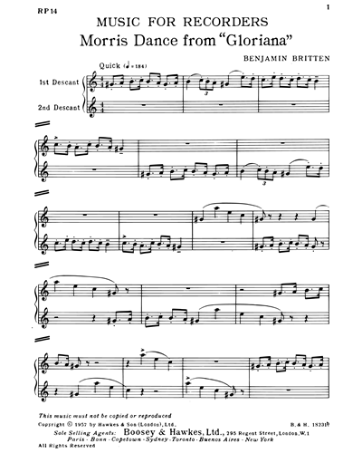 Recorder Pieces from the 12th to the 20th Century, No. 13 - 18