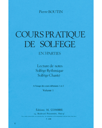 Cours Pratique de Solfège, Vol. 1