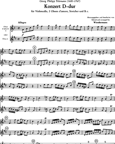 Oboe d'amore 1/Oboe 1 (Alternative)