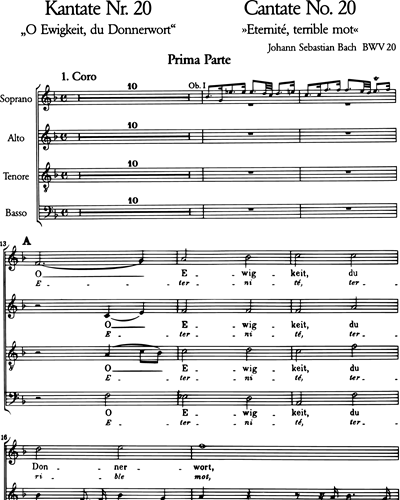Kantate BWV 20 „O Ewigkeit, du Donnerwort“