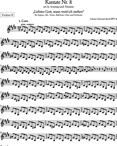 Kantate BWV 8 „Liebster Gott, wenn werd ich sterben“