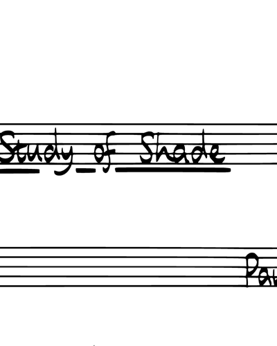 A Study of Shade (Version for Full Orchestra)