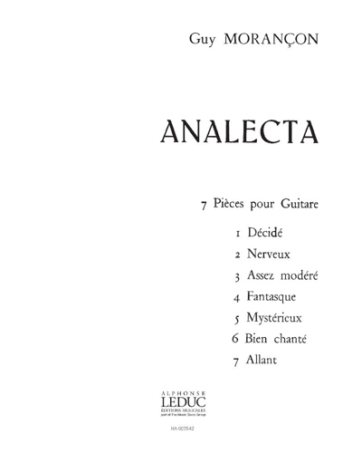 Analecta