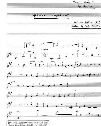[Choir 1] Tenor & English Horn