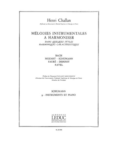 Mélodies instrumentales à harmoniser, Vol. 9: Schumann