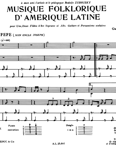 Graetzer Musique Folklorique D'amerique Latine Vol. 2