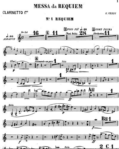 Clarinet in Bb 1/Clarinet in A 1/Clarinet in C 1