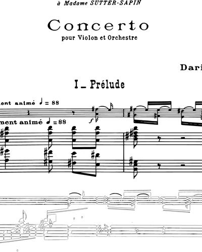 Concerto pour Violon et Orchestre Op. 93